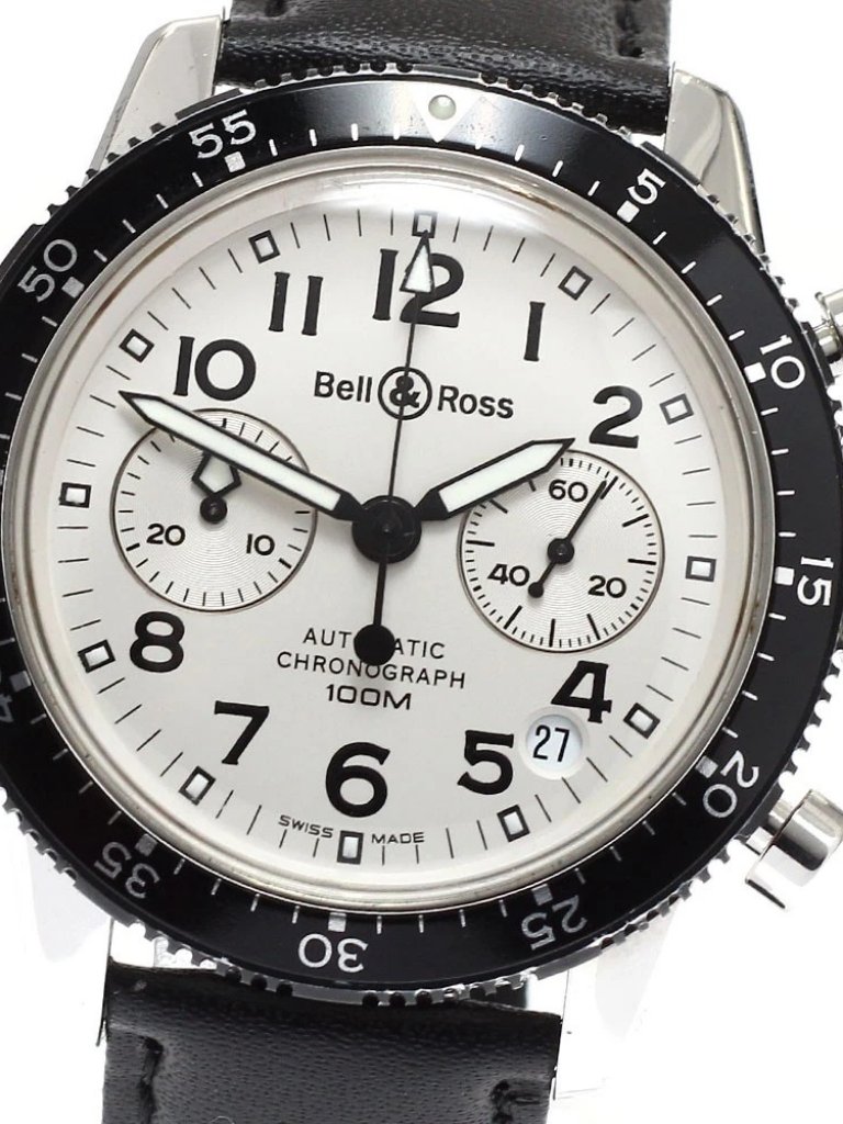 Bell Ross 520 Chronograph Date Silver Dial Automatic Mens Watch942142